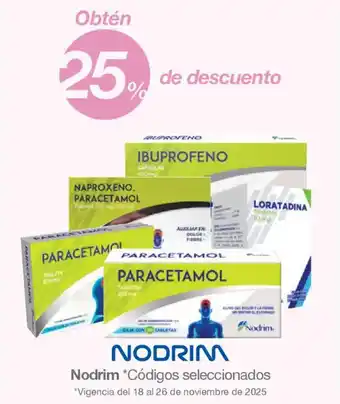 Soriana Híper Nodrim codigos seleccionados oferta