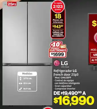 LG refrigerador french door 25p3