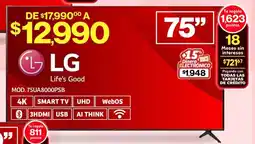 Soriana Híper LG Smart TV 75" oferta