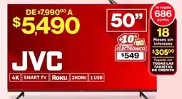 Soriana Híper JVC Smart TV 50" oferta
