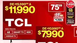 Soriana Híper TCL Smart TV 75" oferta