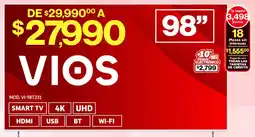 Soriana Híper VIOS Smart TV 98" oferta
