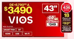 Soriana Híper VIOS Smart TV 43" oferta