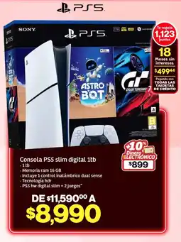 Soriana Híper PS5 slim digital 1TB consola oferta