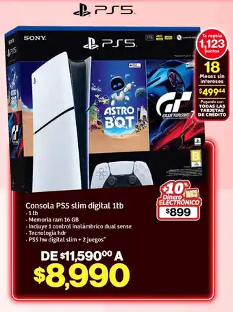 PS5 slim digital 1TB consola