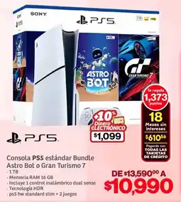 Soriana Híper PS5 estandar Bundle Astro Bot o Gran Turismo 7 oferta