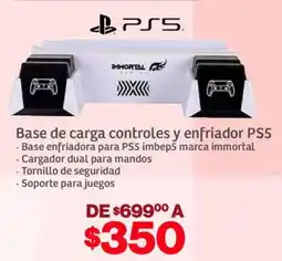 Soriana Híper PS5 base de carga controles y enfriador oferta