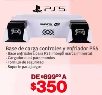 PS5 base de carga controles y enfriador
