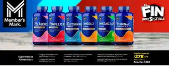 Sam's Club Member's mark colágeno complejo b glucosamina omega 3 oferta