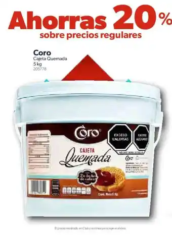 Sam's Club Coro cajeta quemada oferta