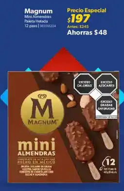 Sam's Club Magnum mini almendras paleta helada oferta