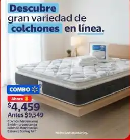 Walmart Colchón matrimonial smith protector de colchón matrimonial oferta