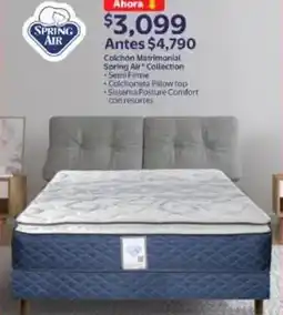 Walmart Colchón matrimonial spring air collection +semi fime oferta