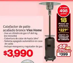Soriana Híper Vios home calefactor de patio acabado bronce oferta