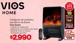 Soriana Híper Vios home calefactor de cerámica con efecto de flama oferta