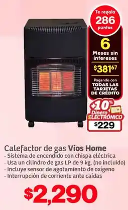 Soriana Híper Vios home calefactor de gas oferta