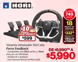 Soriana Híper Force Feedback volante simulador hori xbx oferta