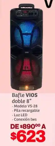 Soriana Híper VIOS bafle doble 8" oferta