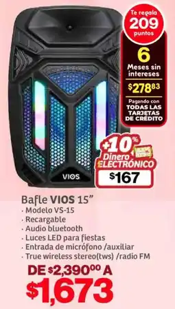 Soriana Híper VIOS bafle15" oferta