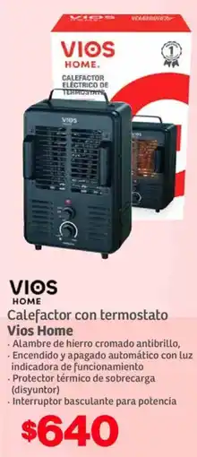 Soriana Híper Vios home calefactor con termostato oferta