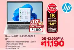 Soriana Híper HP Bundle 14-EM0002LA R5 oferta