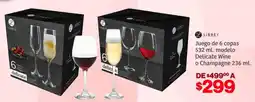 Soriana Híper Libbey juego de 6 copas oferta