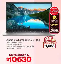 Soriana Híper Dell laptop inspiron 15.6" FHD oferta