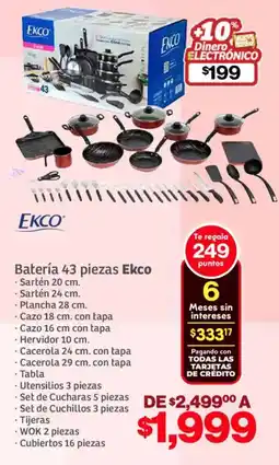 Soriana Híper Ekco batería oferta