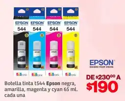 Soriana Híper Epson botella tinta 544 oferta