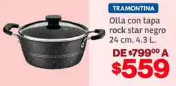 Soriana Híper Olla con tapa rock star negro oferta