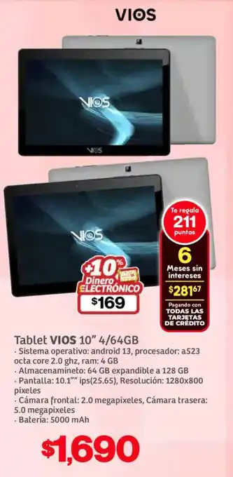 Soriana Híper VIOS Tablet 10" oferta
