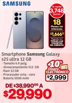 Soriana Híper Samsung Galaxy S25 Ultra 12GB oferta
