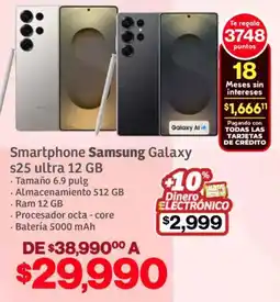 Soriana Híper Samsung Galaxy S25 Ultra 12 GB oferta
