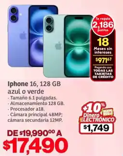 Soriana Híper iPhone 16 128GB oferta