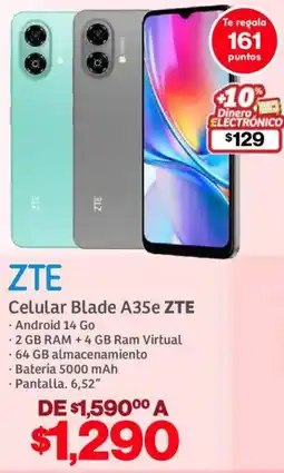 Soriana Híper ZTE Celular blade A35e oferta