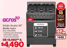 Soriana Híper Acros estufa de piso 30" oferta