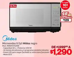 Soriana Híper Midea microondas 0.7p3 oferta