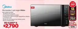 Soriana Híper Midea microondas 1.4p3 negro oferta