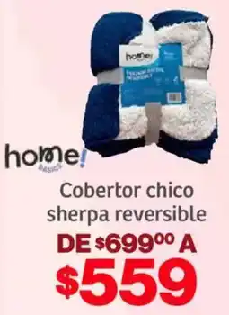 Soriana Híper Home basics cobertor chico sherpa reversible oferta