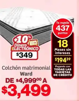 Soriana Híper Ward colchón matrimonial oferta