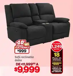 Soriana Híper Sofá reclinable doble oferta