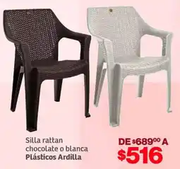 Soriana Híper Plásticos ardilla silla rattan chocolate o blanca oferta