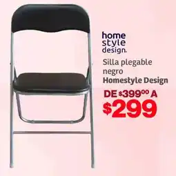 Soriana Híper Home style design silla plegable negro oferta