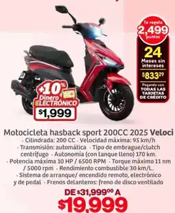 Soriana Híper Veloci motocicleta hasback sport 200CC 2025 oferta