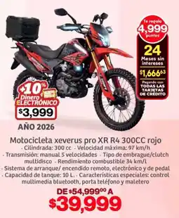 Soriana Híper XR R4 motocicleta xeverus pro 300CC rojo oferta