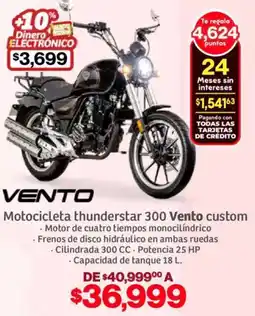Soriana Híper Vento motocicleta thunderstar 300 custom oferta
