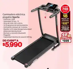 Soriana Híper Sparta caminadora eléctrica plegable oferta