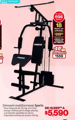 Soriana Híper Sparta gimnasio multifuncional oferta
