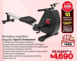 Soriana Híper Sparta rowpower remadora magnética plegable oferta