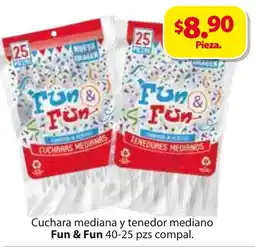 Zorro Fun & fun cuchara mediana y tenedor mediano oferta